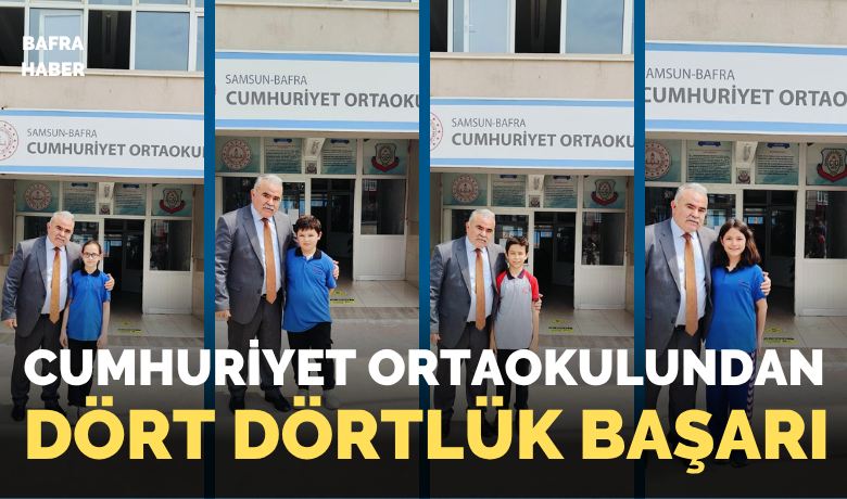 Cumhuriyet Ortaokulundan Dört Dörtlük Başarı