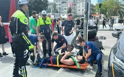 SUV tipi araç ile motosiklet çarpıştı: 1 yaralı
