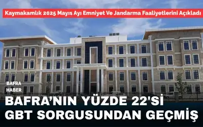 Bafra Kaymakamlığından Mayıs Ayı Güvenlik Raporu