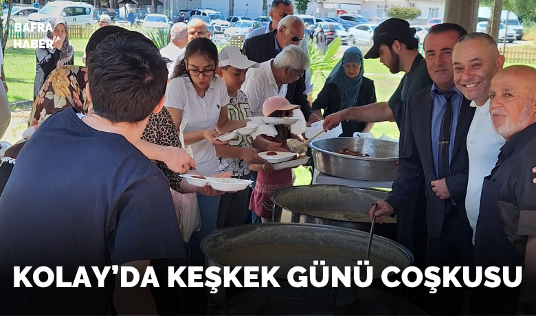 Kolay Mahallesi'nde Keşkek Günü Coşkusu - Bafra'nın Kolay Mahallesi'nde, Kolay Turizm Kooperatifi'nin desteğiyle düzenlenen geleneksel keşkek günü, şehir dışındaki Kolaylıları Neyzen Tevfik Tesisleri'nde buluşturdu.