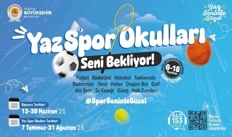 Samsun’da yaz sporokulları için başvurular başladı - Samsun Büyükşehir Belediyesi tarafından hayata geçirilen yaz spor okulları için başvurular başladı.
