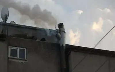Bafra’da fırın bacasında yangın paniği
