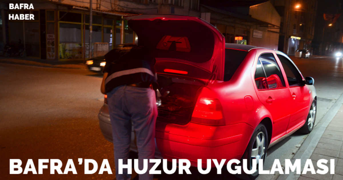 Bafra’da huzur uygulaması: Silah ve uyuşturucu ele geçirildi