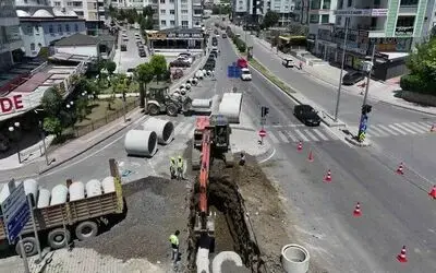 Samsun’da 2 bin milimetrelik borularla altyapı çalışması
