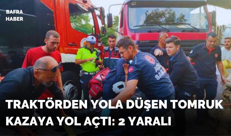 Tomruk Düşen Traktöre Kamyon Çarptı: 1 Yaralı