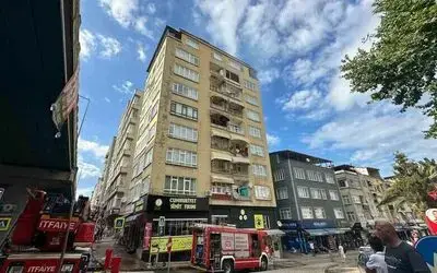 Samsun’da 9 katlı binanın çatı katında yangın paniği
