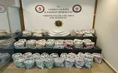 Samsun’da yastık kılıfları içine gizlenmiş 265 bin adet uyuşturucu hap ele geçirildi
