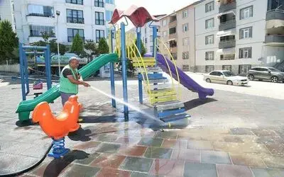 Canik’te bakımlı ve temiz parklar
