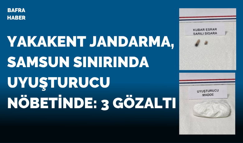 Jandarmanın arama yaptığı araçtauyuşturucu ele geçirildi: 3 gözaltı