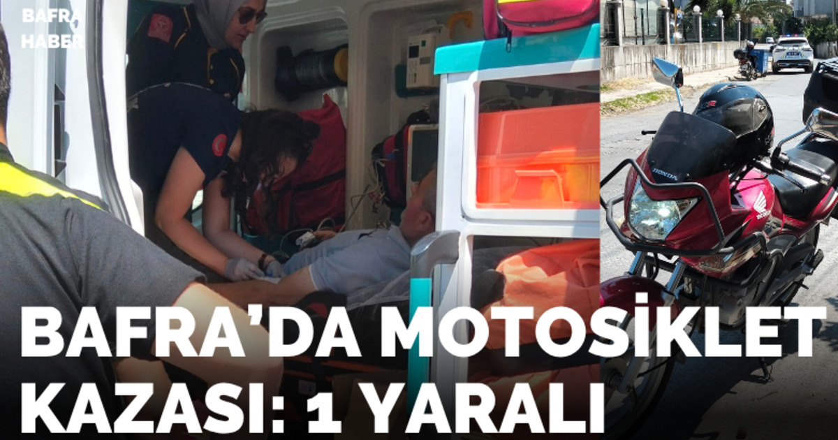 Bafra’da motosiklet kazası: 1 yaralı