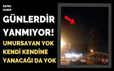 Bafra Sedde Parkı Girişi Hem Karanlık Hem Bakımsız!