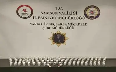 Samsun’da 7 bin 336 adet sentetik ecza ele geçirildi
