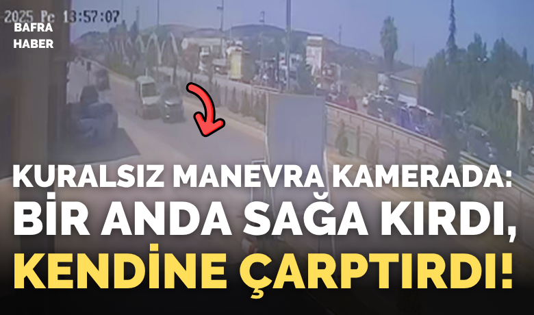 Sol Şeritten Sağa Kırdı, Yoluna Devam Eden Araca Çarptırdı