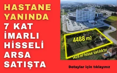 Bafra Devlet Hastanesi Yanında Satılık Hisseli Arsa