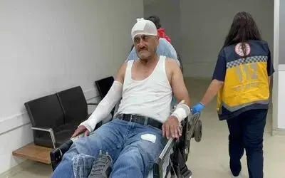 Tüp parlamasıyla alevler içinde kalan şahıs dereye atlayarak yanmaktan kurtuldu
