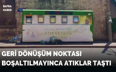 Geri Dönüşüm Noktası Boşaltılmayınca Atıklar Taştı
