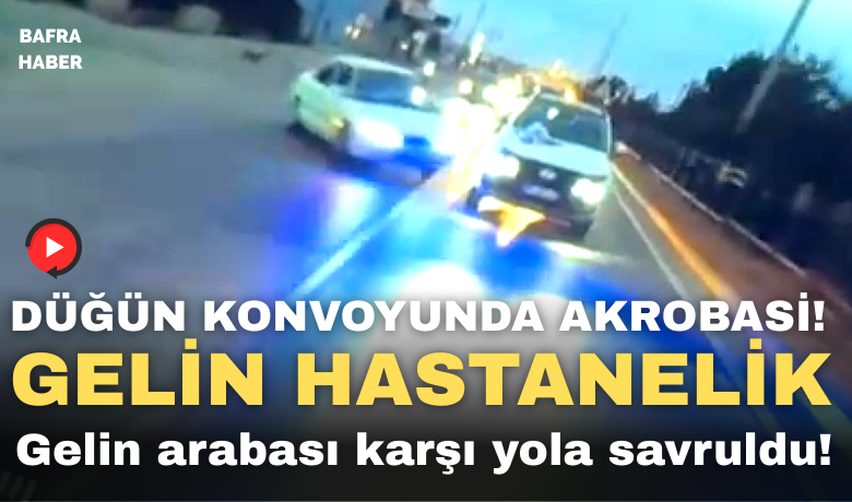 Düğün konvoyunda kaza: Gelin hastaneye kaldırıldı