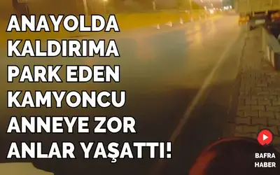 Kaldırıma Park Eden Kamyoncu Anneye Zor Anlar Yaşattı!