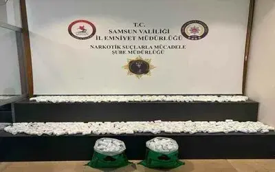 Samsun’da çuvallar içinde 45 bin adet uyuşturucu hap ele geçirildi: 1 gözaltı
