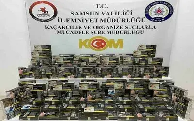 Samsun’da 41 bin 400 adet makaron ele geçirildi
