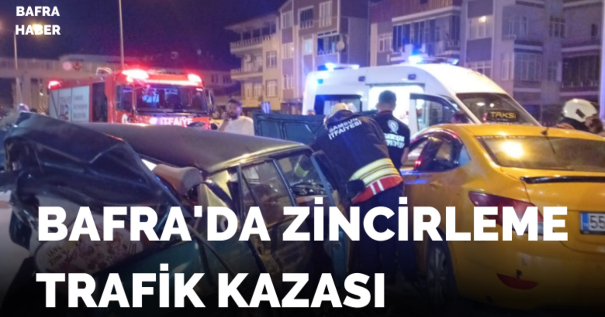 Bafra’da Zincirleme Trafik Kazası: 1 Yaralı