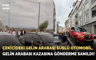 Gelin Arabası Gibi Süslenen Otomobil Çekiciyle Konvoya Katıldı!