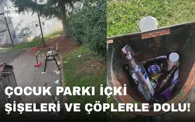 Çocuk Parkı İçki Şişeleri ve Çöplerle Dolu!