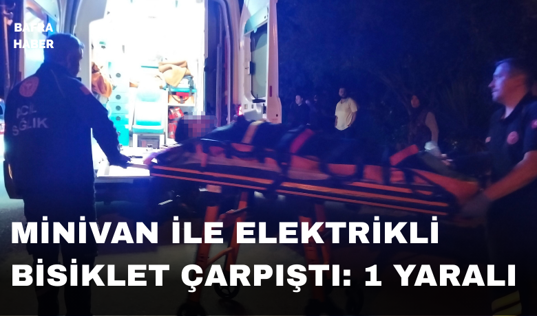 Minibüs ile elektrikli bisikletçarpıştı: 1 çocuk yaralandı
