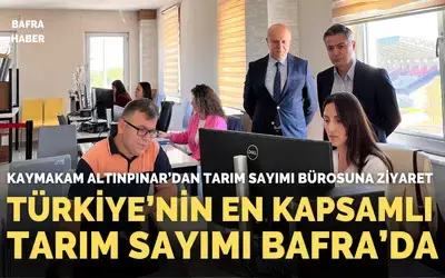 Kaymakam Altınpınar’dan Tarım Sayımı Bürosuna Ziyaret