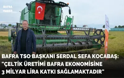 Kocabaş: Çeltik Bafra Ekonomisine 3 Milyar Kazandırmakta