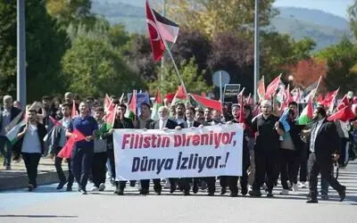 OMÜ’de Sumud Filosu’na destek yürüyüşü: "Artık yeter"
