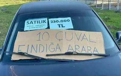 10 çuval fındık getirene araba
