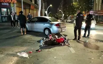 Bafra’da otomobil ile motosiklet çarpıştı: 1 yaralı