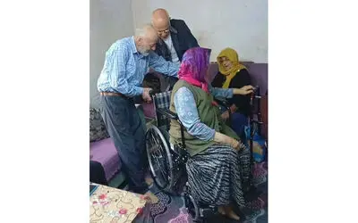 Emekli astsubaylardan tekerlekli sandalye desteği
