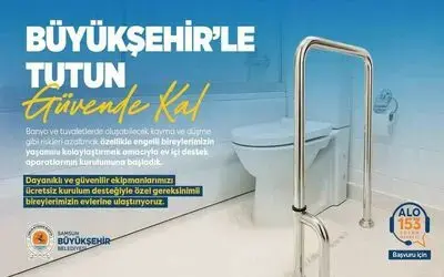 Özel bireylere ev içi tutunma aparatı desteği
