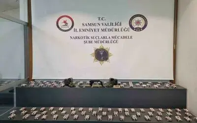 Samsun’da narkotik operasyonu: 5 bin 516 sentetik ecza ele geçirildi

