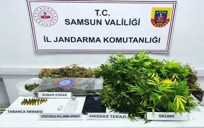 Jandarma evin deposunda bidona ekili uyuşturucu ele geçirdi
