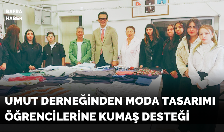 Moda tasarımı öğrencilerine kumaş desteği
