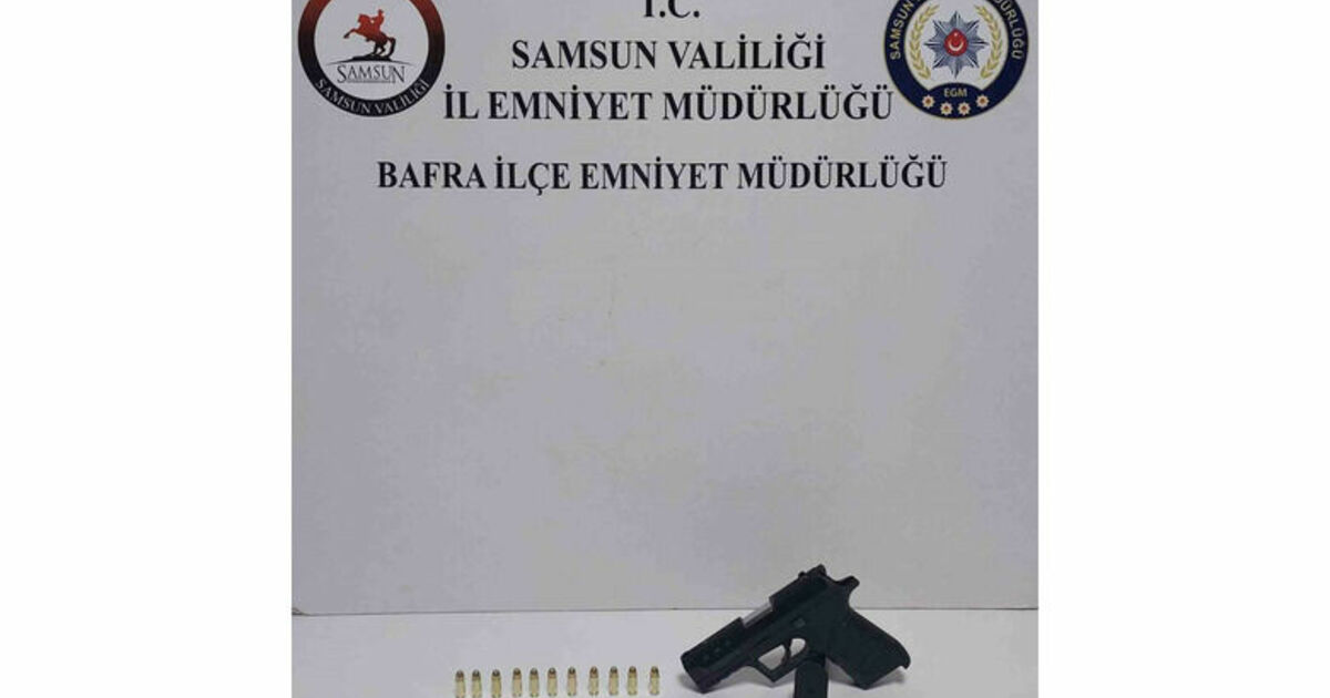 Bafra’da düğünde havaya ateş açan şahsa gözaltı