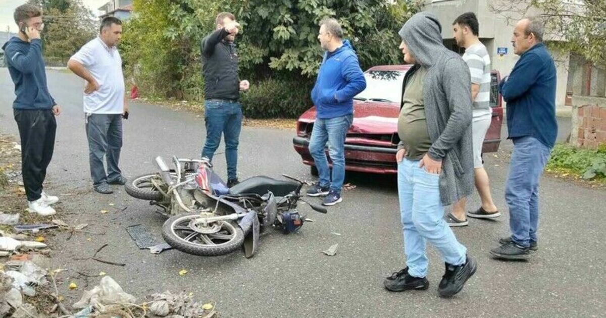 Bafra’da otomobil ile motosiklet çarpıştı: 1 yaralı