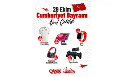 Canik’ten Cumhuriyet Bayramı’na özel hediye çekilişi
