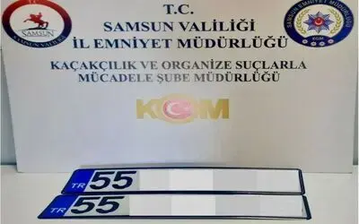 Samsun’da aracına sahte plaka takan şahıs yakalandı
