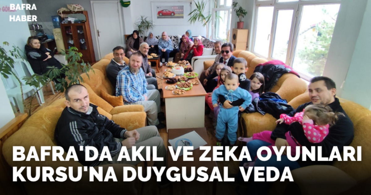 Bafra’da Akıl ve Zeka Oyunları Kursu’na duygusal veda