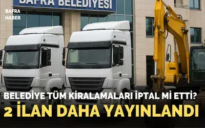Bafra Belediyesinden İki Ayrı Araç Kiralama İlanı