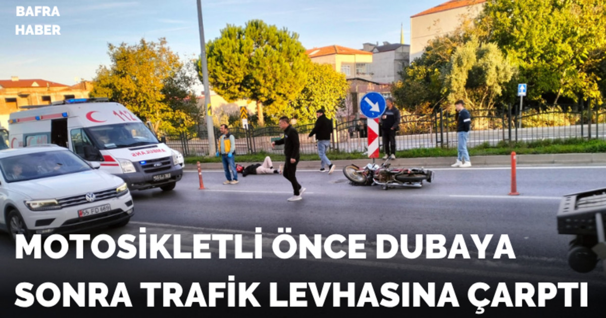 Bafra’da motosiklet kazası: 1 yaralı