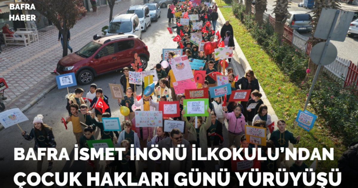 Bafra İsmet İnönü İlkokulu’ndan Çocuk Hakları Günü Yürüyüşü