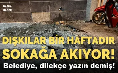 Bafra’da Kanalizasyon Sokağa Akıyor!