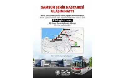 Samsun Şehir Hastanesi ve ring hatları hizmete başlıyor
