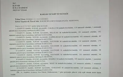Kavak Belediyesi’ne ait 10 taşınmaza haciz
