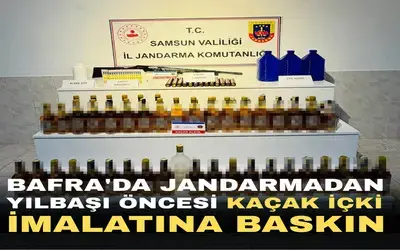 Bafra'da Jandarmadan Yılbaşı Öncesi Kaçak İçki İmalatına Baskın